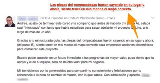 curso El ABC del Mundo Online Andrea Rojas Comentario